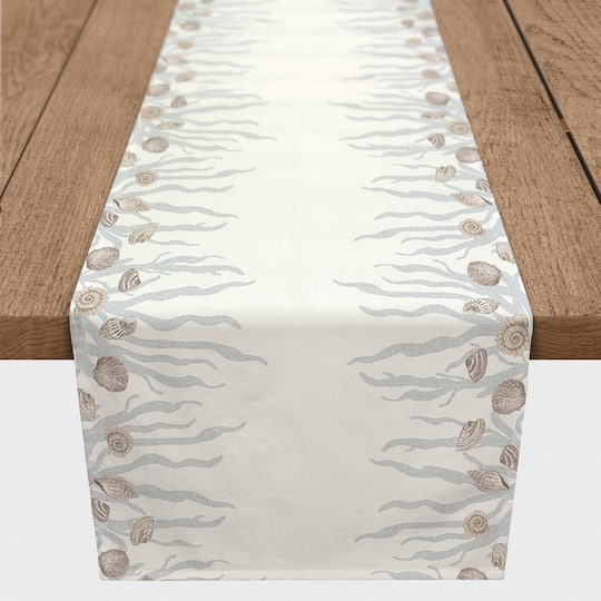 Shell & Coral Border Cotton Twill Runner